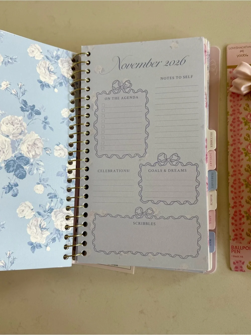 LoveShackFancy × Target  Blooming Heirloom Ditsy 2026-27 Planner + Pen
